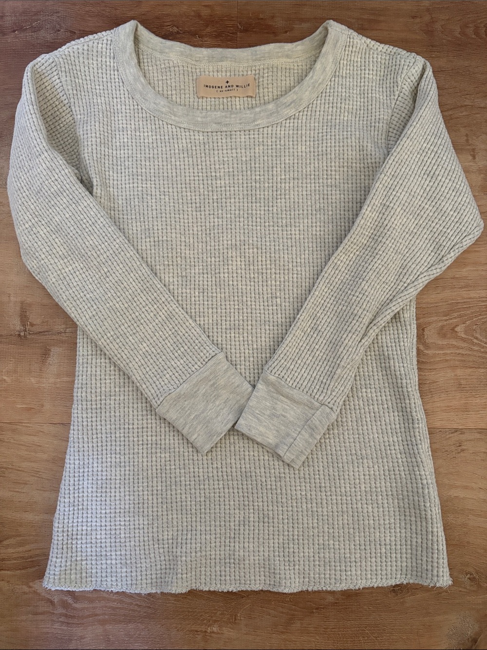 imogene + willie Light Oatmeal Waffle Long-Sleeve Tee